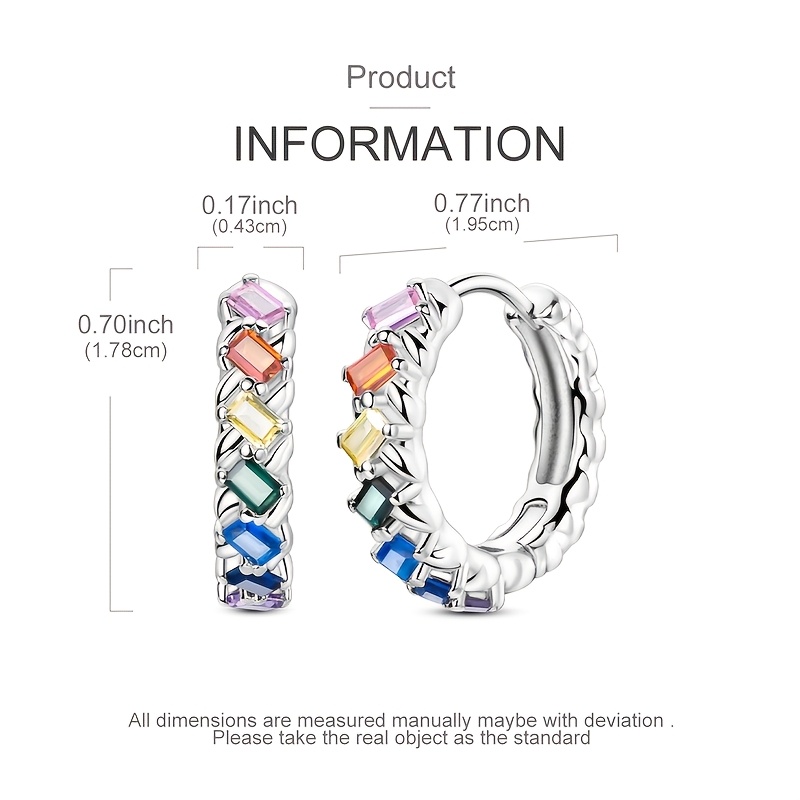 Women's 925 Sterling Silver Elegant Earrings, Perfect for Gifting
